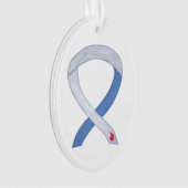 Diabetes Awareness Ribbon IDDM Custom Ornament (Vorderseite)