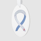 Diabetes Awareness Ribbon IDDM Custom Ornament (Vorderseite)