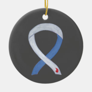 Diabetes Awareness Ribbon IDDM Custom Ornaments Keramikornament