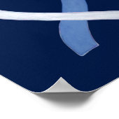 Diabetes Awareness Ribbon IDDM Custom Poster Print (Ecke)