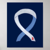 Diabetes Awareness Ribbon IDDM Custom Poster Print (Vorne)