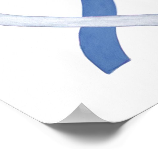 Diabetes Awareness Ribbon IDDM Custom Poster Print (Ecke)