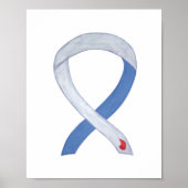 Diabetes Awareness Ribbon IDDM Custom Poster Print (Vorne)