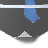 Diabetes Awareness Ribbon IDDM Custom Poster Print (Ecke)
