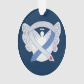 Diabetes Awareness Ribbon IDDM Engel Ornament (Rückseite)