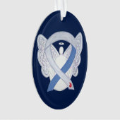 Diabetes Awareness Ribbon IDDM Engel Ornament (Vorderseite)