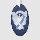 Diabetes Awareness Ribbon IDDM Engel Ornament (Vorderseite)