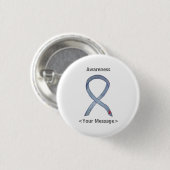 Diabetes Awareness Ribbon NIDDM Custom Button (Vorne & Hinten)