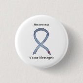 Diabetes Awareness Ribbon NIDDM Custom Button (Vorderseite)