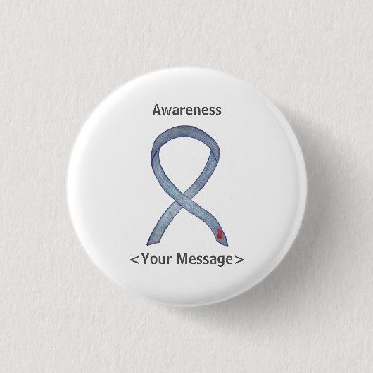 Diabetes Awareness Ribbon NIDDM Custom Button (Vorderseite)