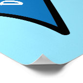Diabetes Awareness Ribbon Poster (Ecke)