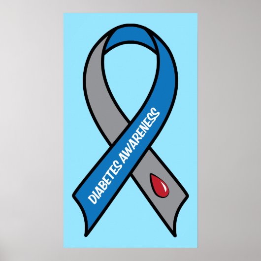 Diabetes Awareness Ribbon Poster (Vorne)