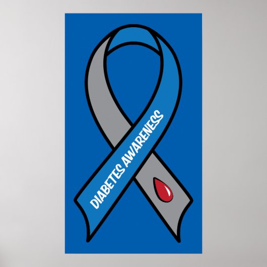 Diabetes Awareness Ribbon Poster (Vorne)