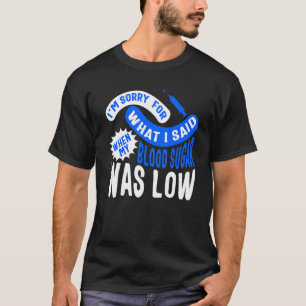 Diabetes Awareness Ribbon T1d Krieger My Blood Sug T-Shirt