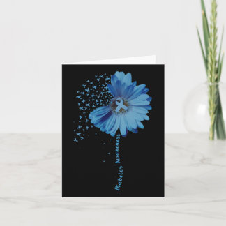 Diabetes Awareness Sunflower Ribbon Geschenk Karte