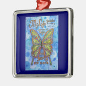 Diabetes Awareness Support Butterfly Art Ornament (Links)