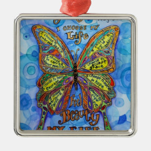 Diabetes Awareness Support Butterfly Art Ornamente