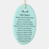 Diabetes Awareness Support Gedicht Ornament Pendan (Rechts)