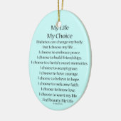 Diabetes Awareness Support Gedicht Ornament Pendan (Links)