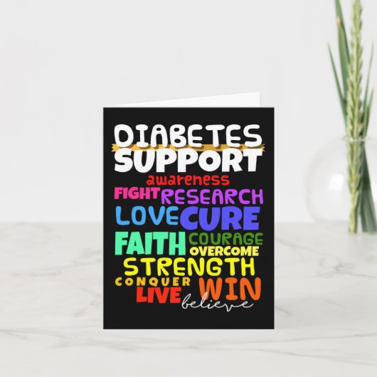 Diabetes Awareness Support Montag Walk Karte (Vorderseite)