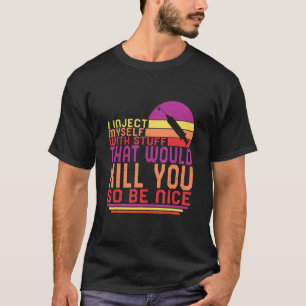 Diabetes Awareness T1d Kids Warrior Insulin Syring T-Shirt