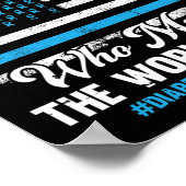 Diabetes Awareness T1d Unterstützung der amerikani Poster (Ecke)