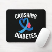Diabetes Awareness T1D Warrior Breushing Diabetes Mousepad (Mit Mouse)