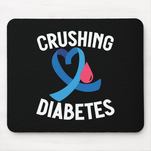 Diabetes Awareness T1D Warrior Breushing Diabetes Mousepad (Vorne)