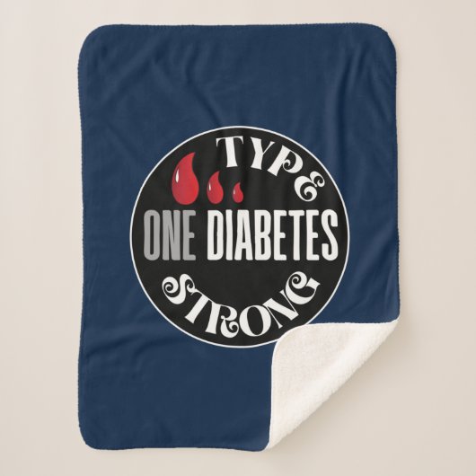 Diabetes Awareness Typ 1 Diabetes stark Sherpadecke (Vorderseite)