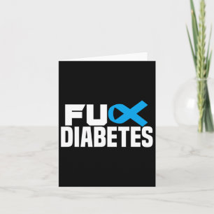 Diabetes Awareness Typ 1 Diabetiker blauer Rib Typ Karte