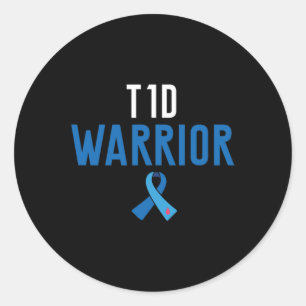 Diabetes Awareness Typ 1 - Diabetischer T1d Warrio Runder Aufkleber