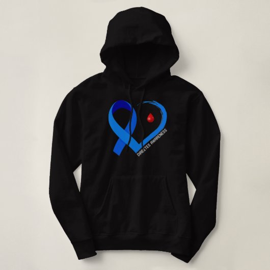 Diabetes Awareness Warrior Gift Hoodie (Design vorne)