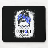 Diabetes Awareness Women konfrontiert Messy Bun Ha Mousepad (Vorne)