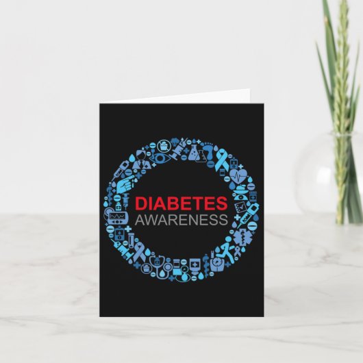 Diabetes Awareness World Diabetes Day Karte (Vorderseite)