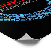 Diabetes Awareness World Diabetes Day Poster (Ecke)