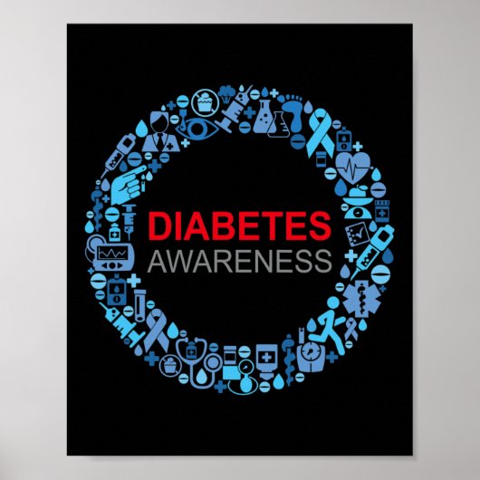 Diabetes Awareness World Diabetes Day Poster (Vorne)