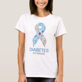 Diabetes-Awarness-Band mit Symbol für die Behandlu T-Shirt (Vorderseite)