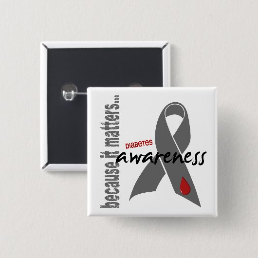 Diabetes-Bewusstsein Button (Vorne & Hinten)