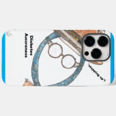 Diabetes-Bewusstsein Case-Mate iPhone Hülle (Rückseite (Horizontal))