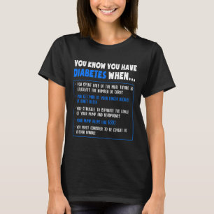 Diabetes-Bewusstsein Diabetes Typ 1 Lustiger Spruc T-Shirt
