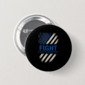 Diabetes-Bewusstsein - Diabetes-USA-Flagge Button (Vorne & Hinten)