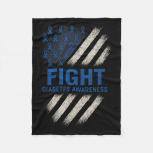 Diabetes-Bewusstsein - Diabetes-USA-Flagge Fleecedecke
