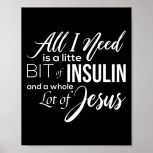 Diabetes Bewusstsein Diabetiker Geschenke Insulin  Poster