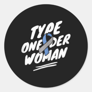 Diabetes Bewusstsein - Diabetische T1d Typ1 One-de Runder Aufkleber