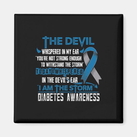 Diabetes-Bewusstsein, ich bin der Sturmteufel Magnet (Vorne)