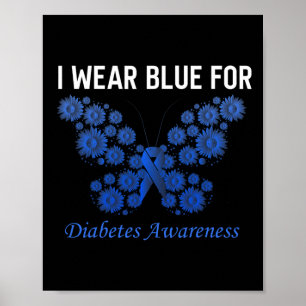 Diabetes-Bewusstsein im November tragen wir blaue Poster