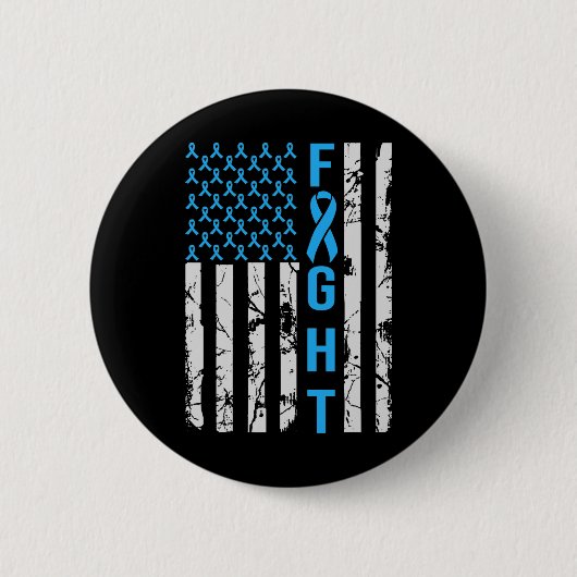 Diabetes-Bewusstsein in der US-Flagge für Typ gest Button (Vorderseite)