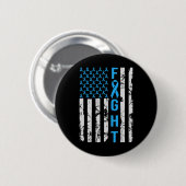 Diabetes-Bewusstsein in der US-Flagge für Typ gest Button (Vorne & Hinten)