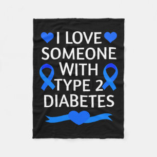 Diabetes-Bewusstsein Monat I Liebe Jemand mit Typ Fleecedecke