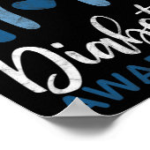 Diabetes-Bewusstsein Monat Retro-Regenbogen T1 T2 Poster (Ecke)